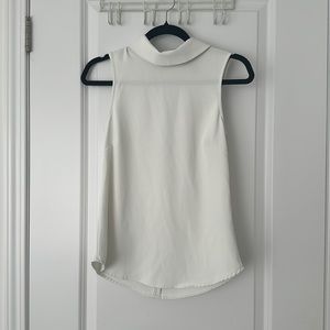 H&M White Sleeveless Blouse (XS)